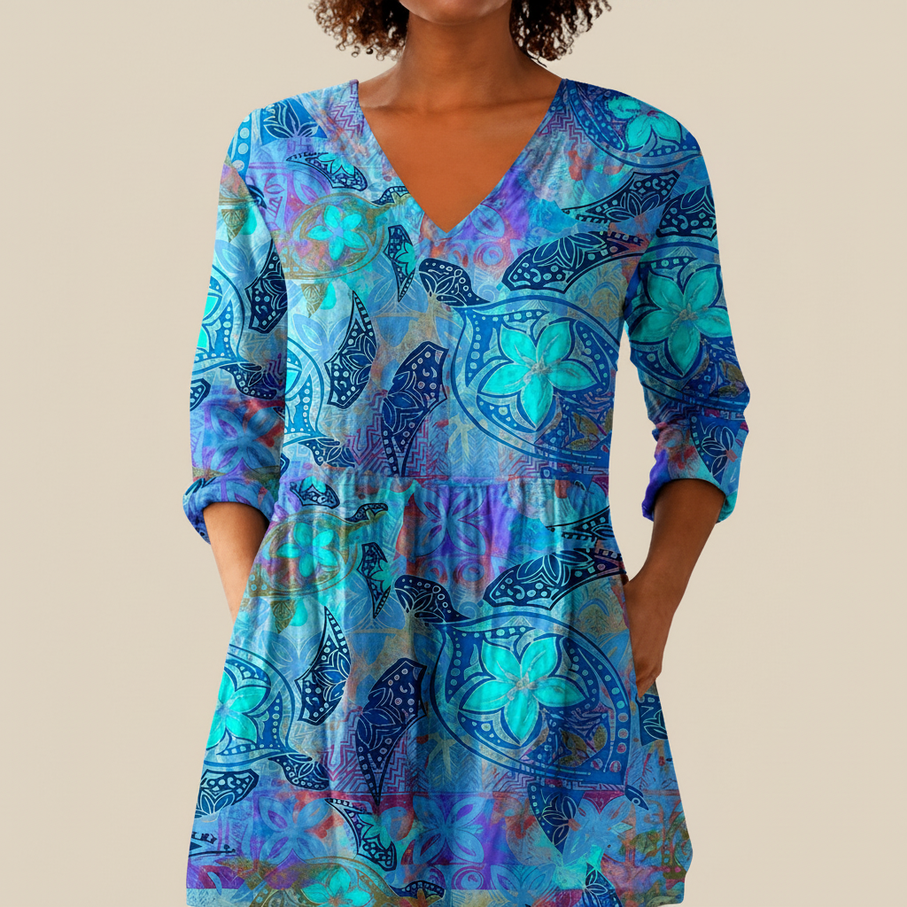 Riley - Blouse longue imprimée