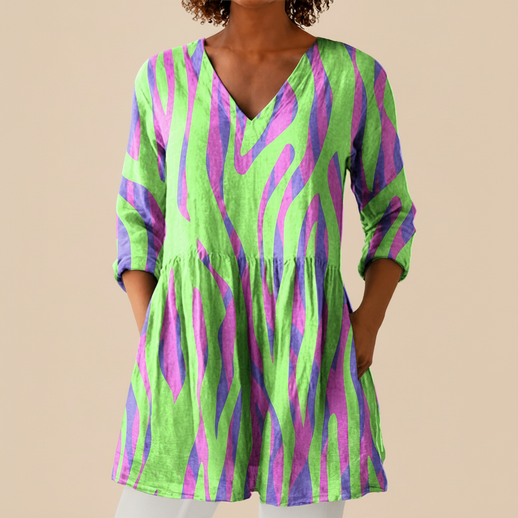 Mira - Blouse longue imprimée