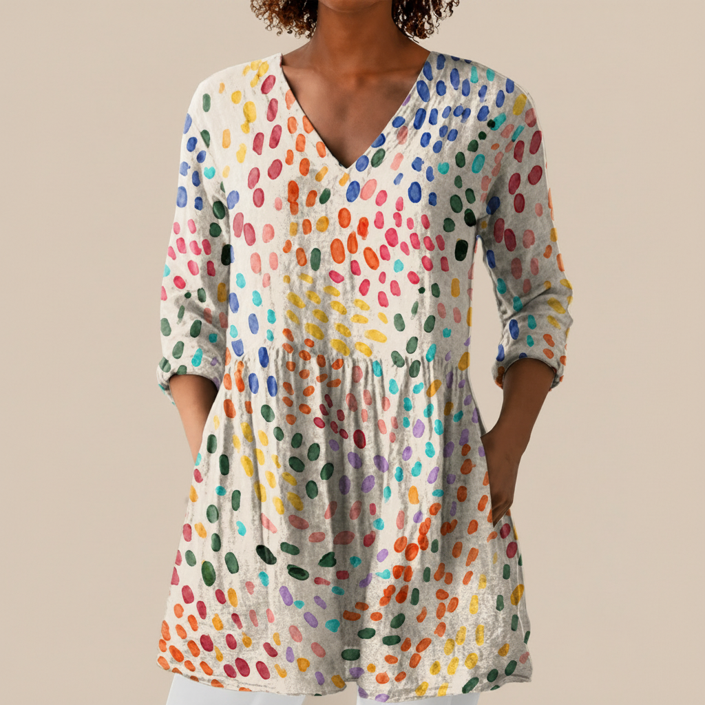 Noelle - Blouse longue imprimée