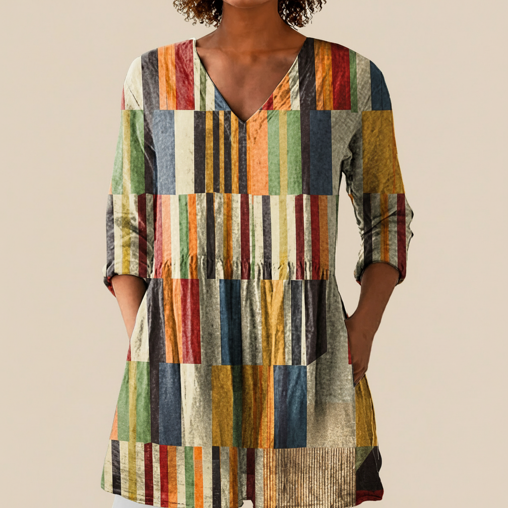 Avery - Blouse longue imprimée