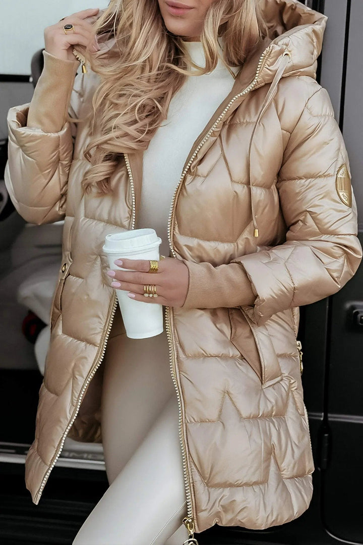 Clara – Manteau matelassé d’hiver femme avec capuche