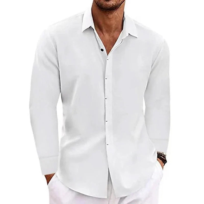 Chemise legere longue - Blanc