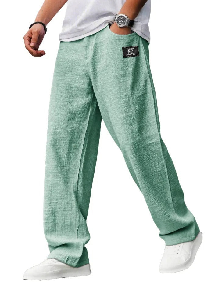 Pantalon droit leger - Vert clair