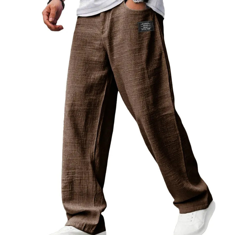 Pantalon droit leger - Marron