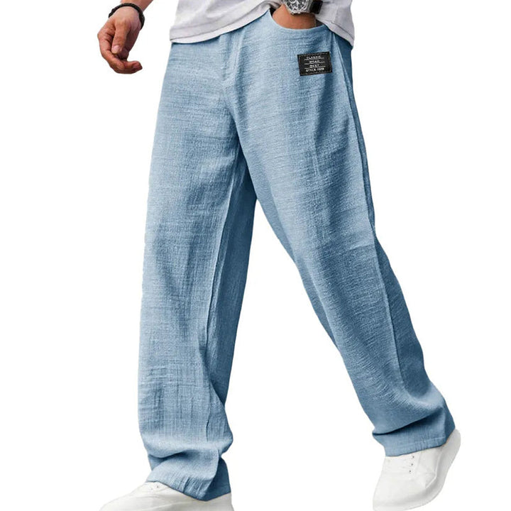 Pantalon droit leger - Bleu clair