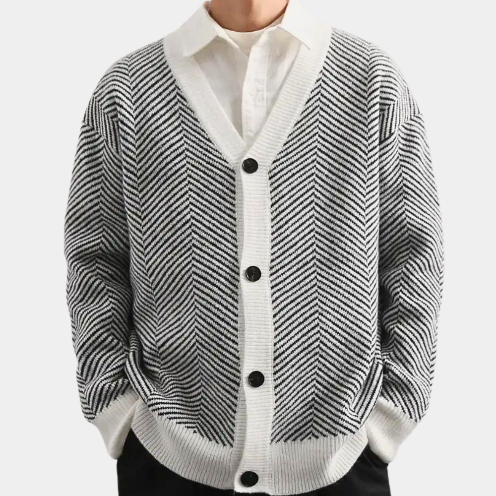 Iskander | Cardigan d’été décontracté en tricot pour homme